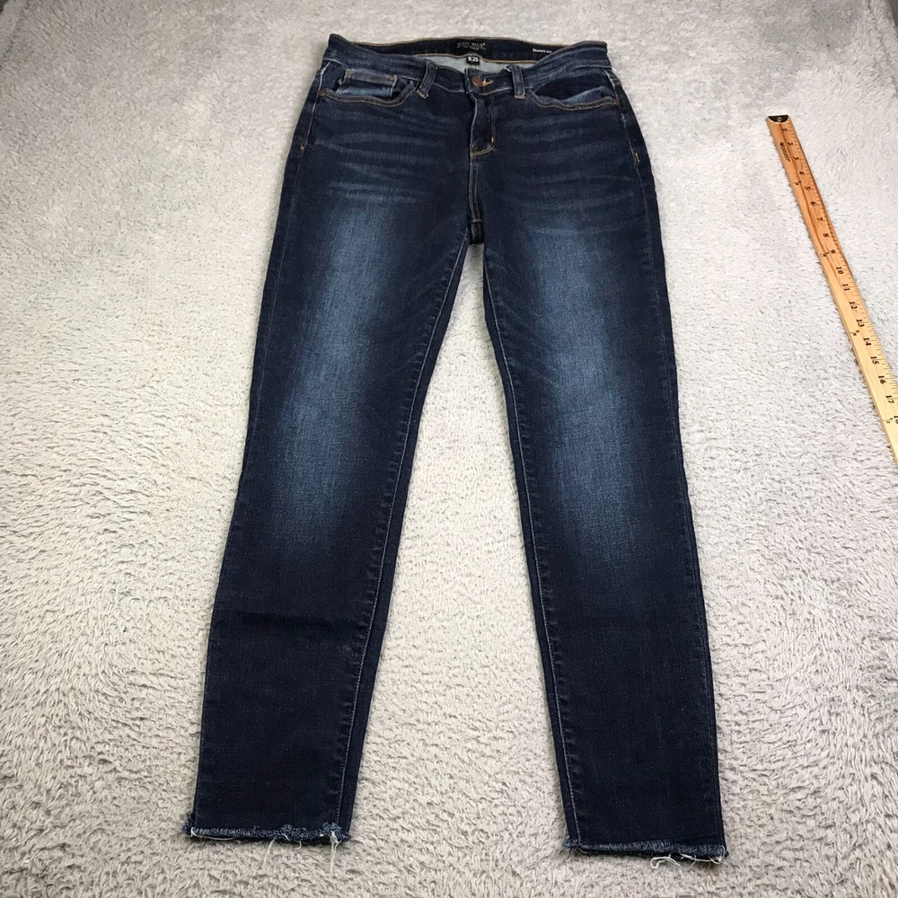 Judy Blue Jeans Womens 9/29 (30x28) Mid Rise Skinny Fit Fray Hem Stretch Denim